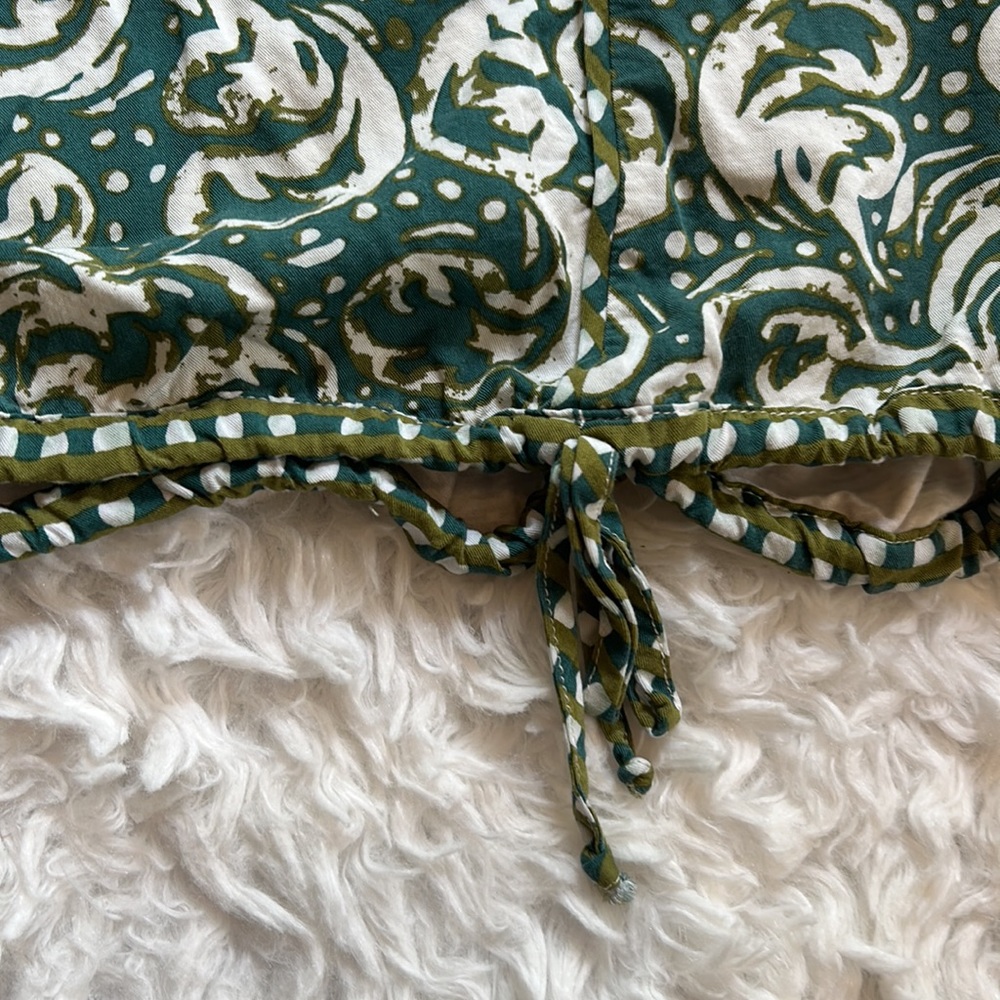 Tiny Green And Cream Multi Patterned Tank Top - image 4